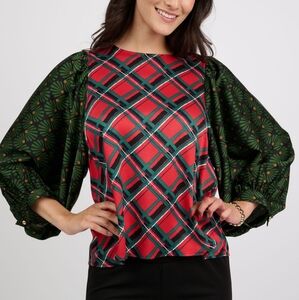 Tartan & Frills Top
